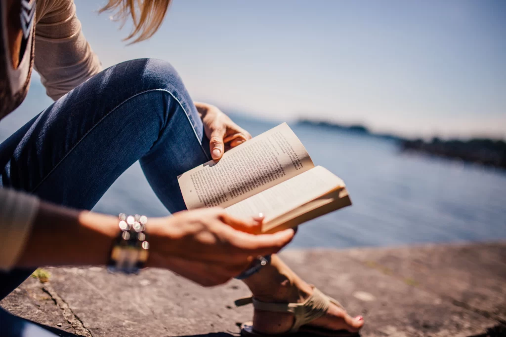 girl reading book